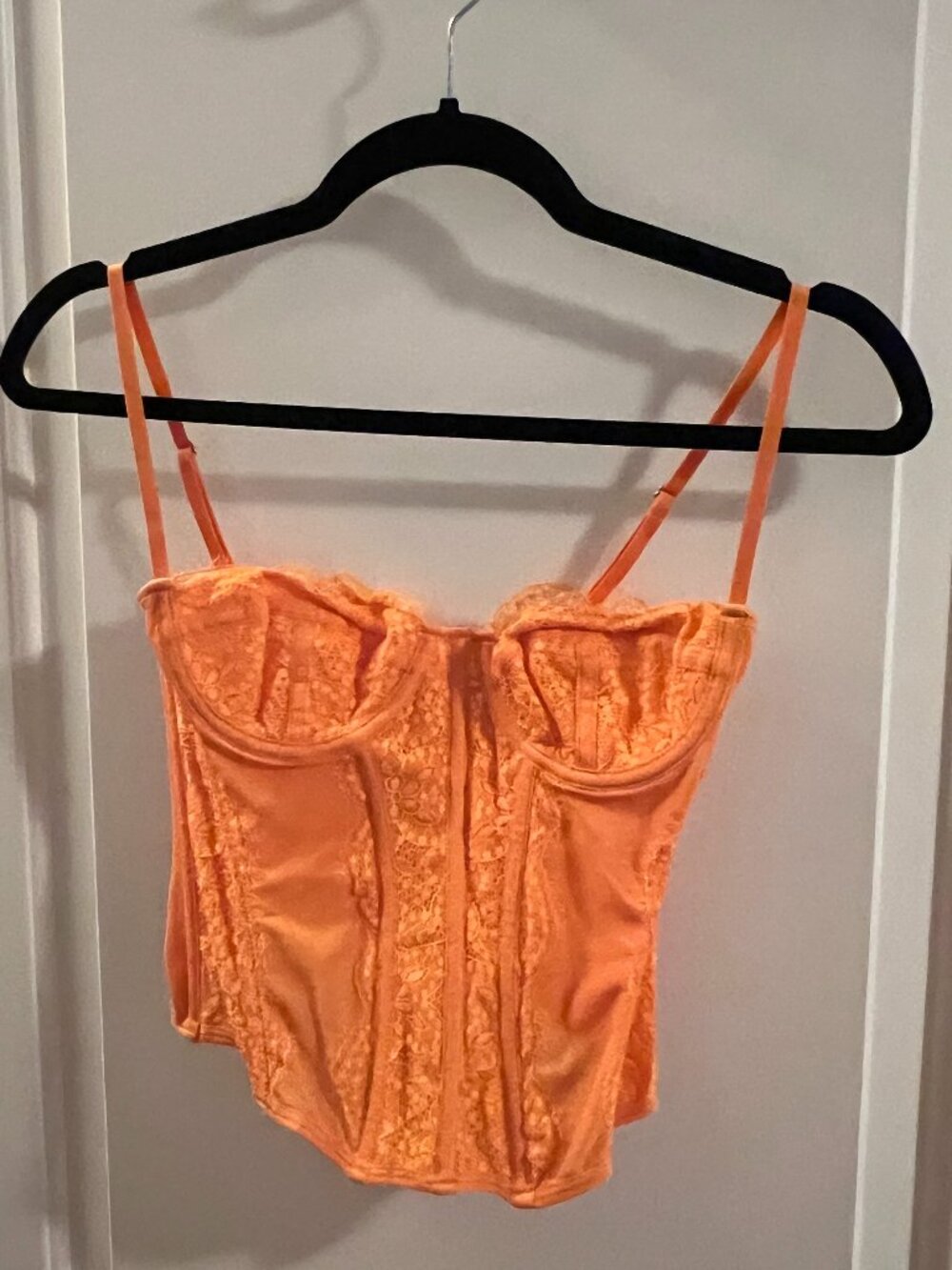 Out From Under Urban Outfitters Peach Lace Corset Top Size M Going Out